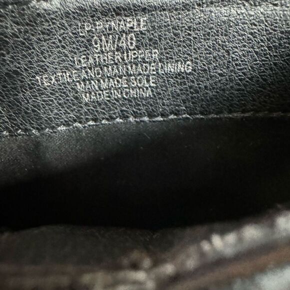 Lucky Brand black leather booties block heel 3” size 9/40 - Picture 6 of 6